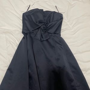 Navy Twist Front Dress